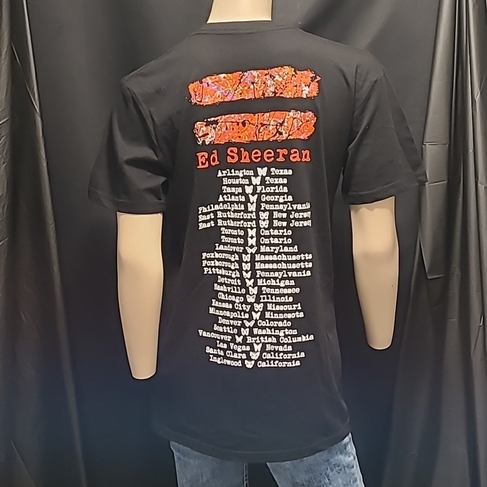 Ed Sheeran Equals Concert Tour T-Shirt Size Small Tee with City/States list - Picture 3 of 9